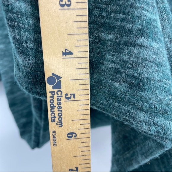 Lulu’s Chic Dark Green Modern Marl Bodycon Midi Dress Knit 3/4 Sleeve sz M - Picture 9 of 10